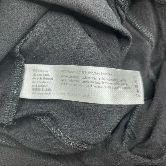 Eileen Fisher Stretch Crepe Slim Ankle Pant in Black Size Large - Picture 11 of 12